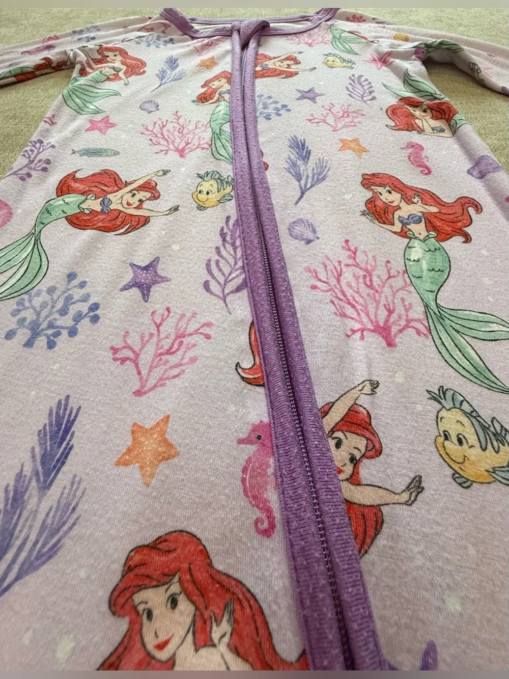Little Sleepies Disney Little Mermaid - Part of Her World Zippy 18-24 Months